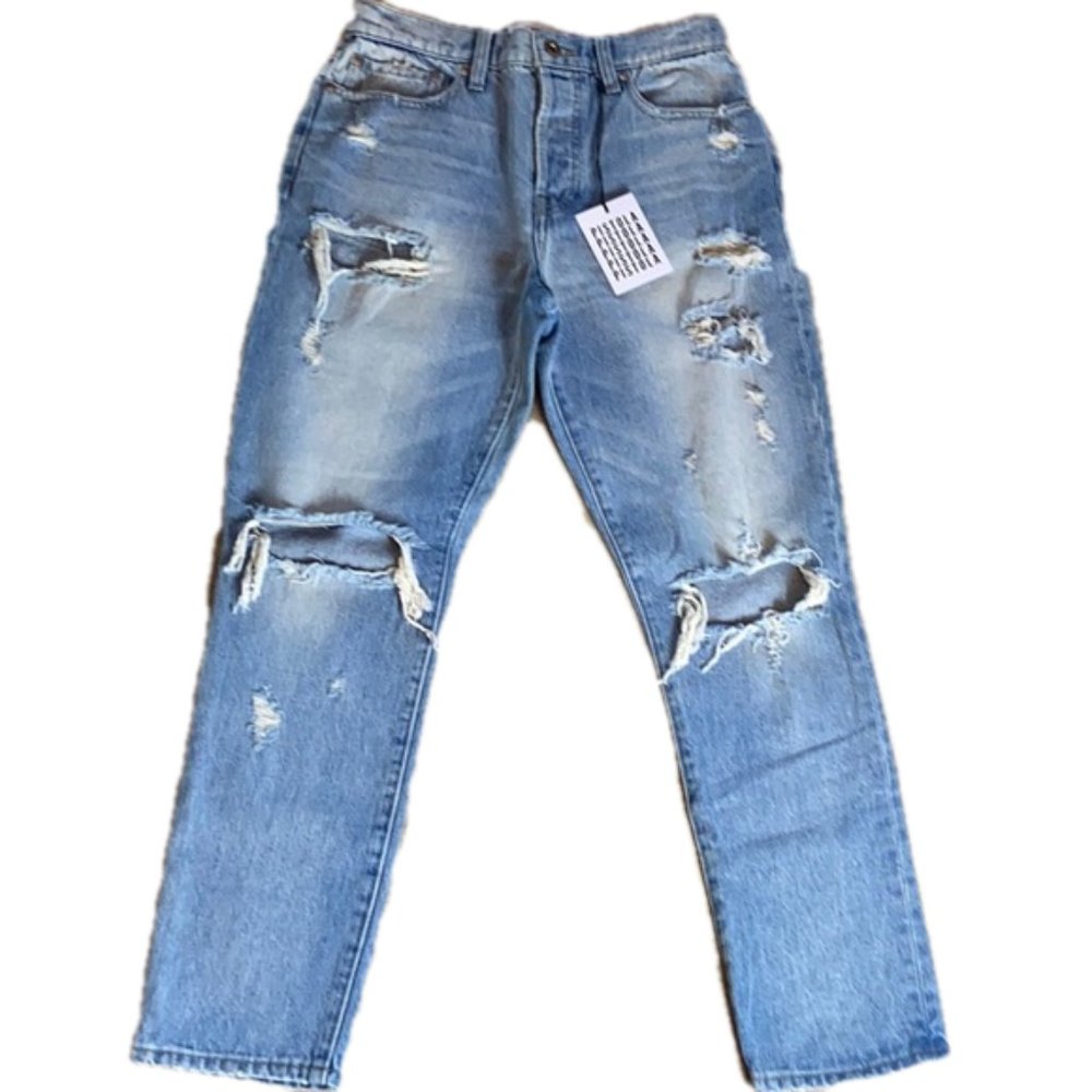 PISTOLA High Rise Mom Jeans Destroyed NWT